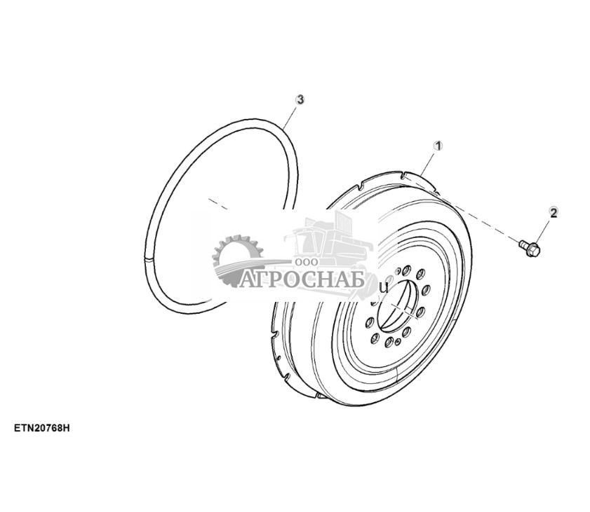 Гаситель крутильных колебаний, двигатель объемом 15,0 л - ST770265 423.jpg